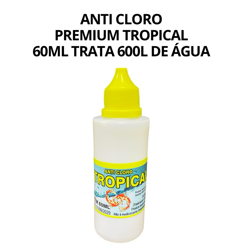 Anti Cloro 60ml Para Aquário Condicionador Protege Peixes Água Segura em Oferta na Shopee