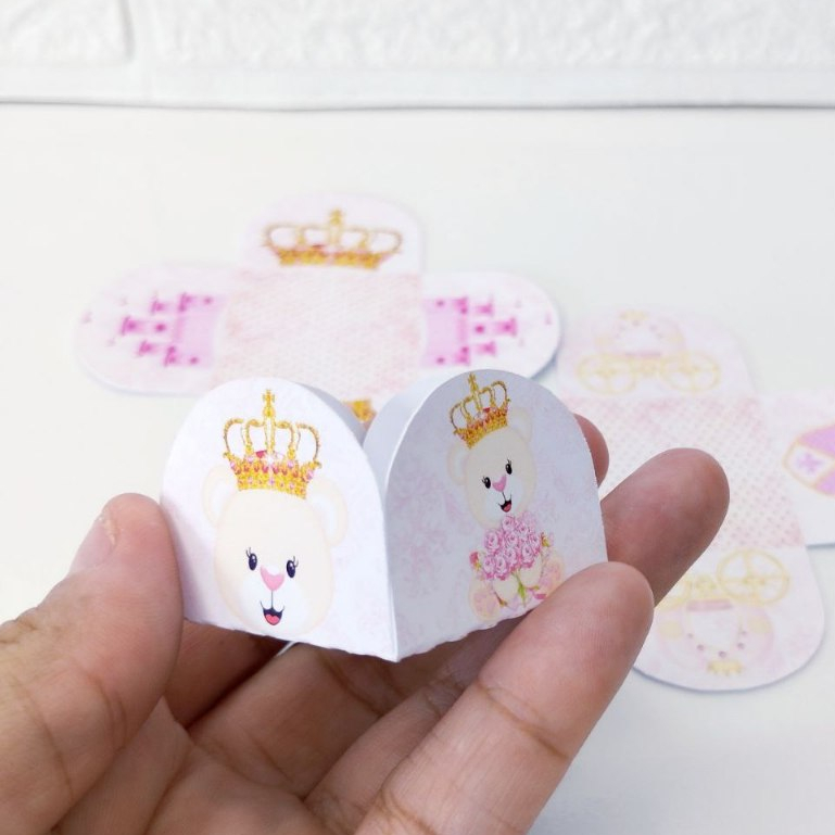Forminha de Doces URSINHA REALEZA ROSA Personalizada no Tema /Lembrancinha de Festa /Aniversário