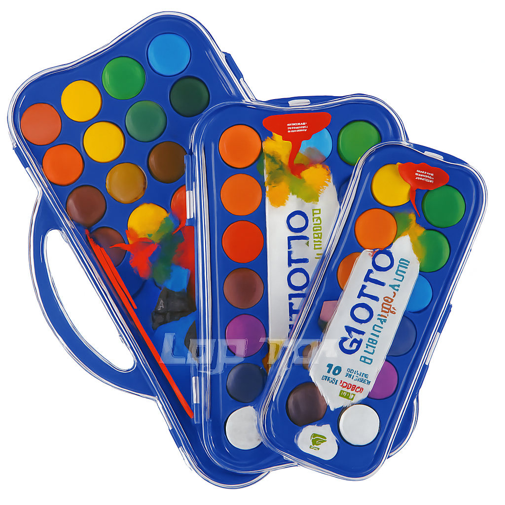 Aquarela Giotto Acquerelli + 1 e 2 pincéis 12/24/36 cores Pastilhas Profissionais Pintura Artística