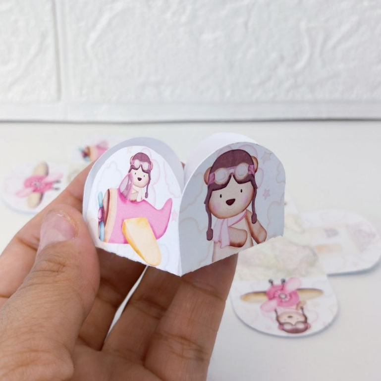 Forminha de Doces URSINHA AVIADORA Personalizada no Tema /Lembrancinha de Festa /Aniversário