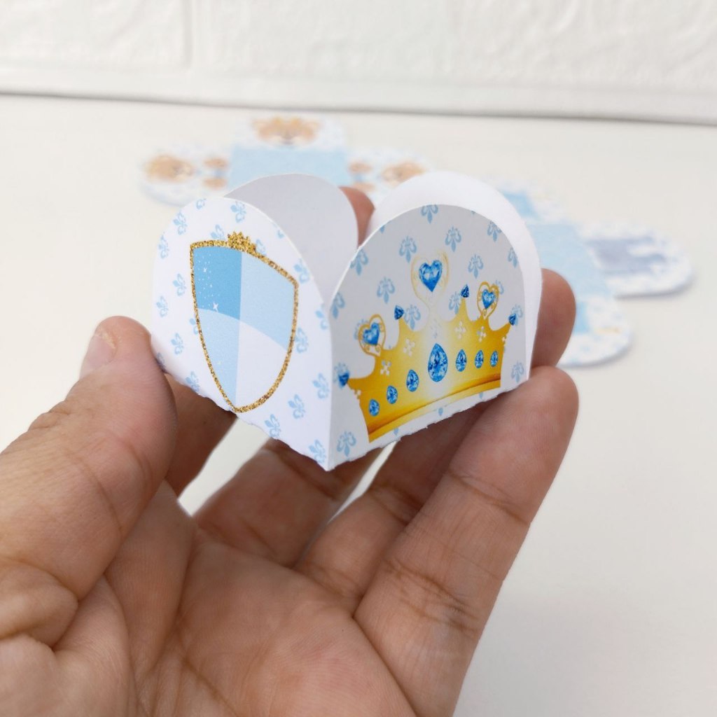 Forminha de Doces URSINHO REALEZA AZUL CLARO Personalizada no Tema /Lembrancinha de Festa /Aniversário