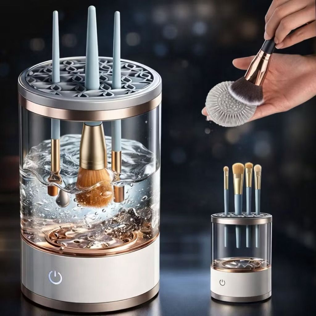 Mini Lavadora Limpador De Pincel e Esponja de Maquiagem Elétrico USB Automático Recarregável Elétrico Lava Pincéis