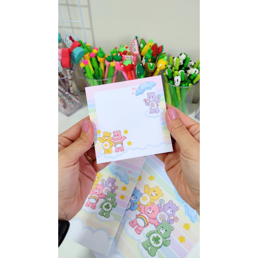 BLOCO DE ANOTAÇÕES URSINHOS CARINHOSOS - DESTACÁVEL - 50 FOLHAS DE 120GR - PAPELARIA FOFA em Oferta na Shopee
