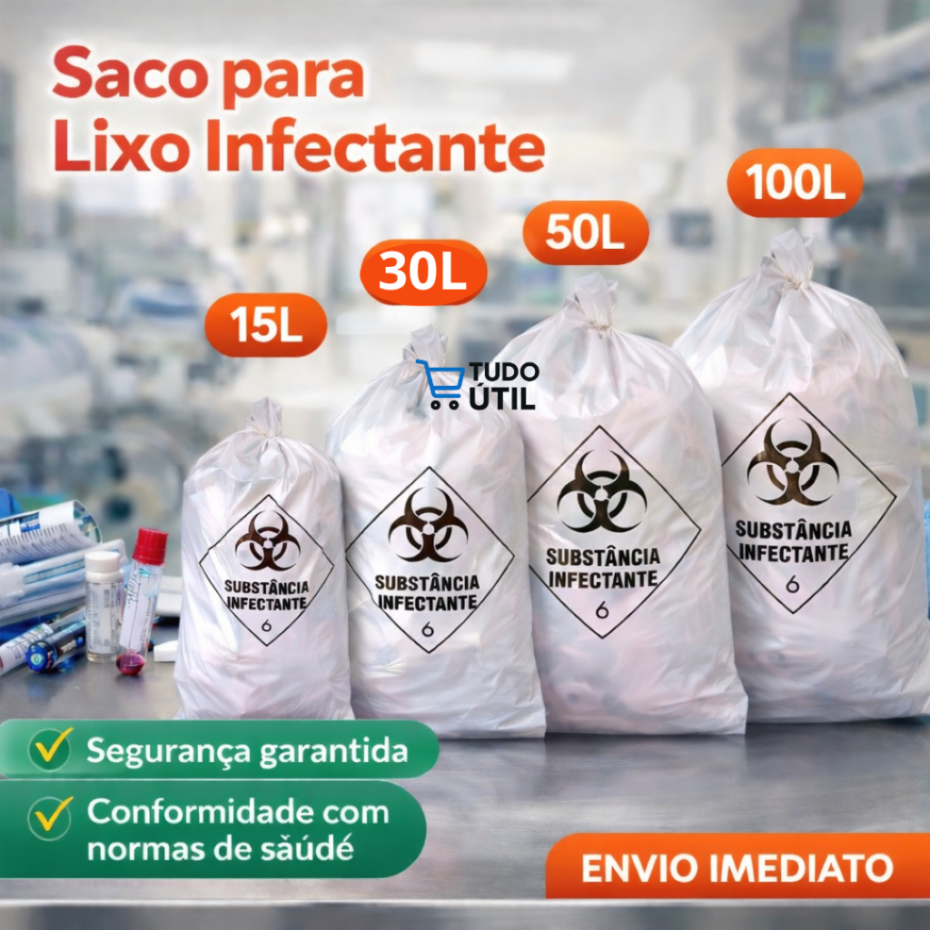 KIT Sacos de Lixo Resíduo Infectante c/100 UNIDADES Resistente Talge em Oferta na Shopee
