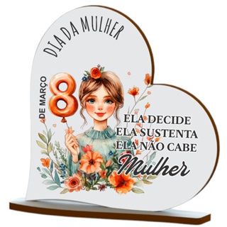 Kit 12 Lembrancinhas Dia da Mulher Impressão colorida Mod 01 em Oferta na Shopee