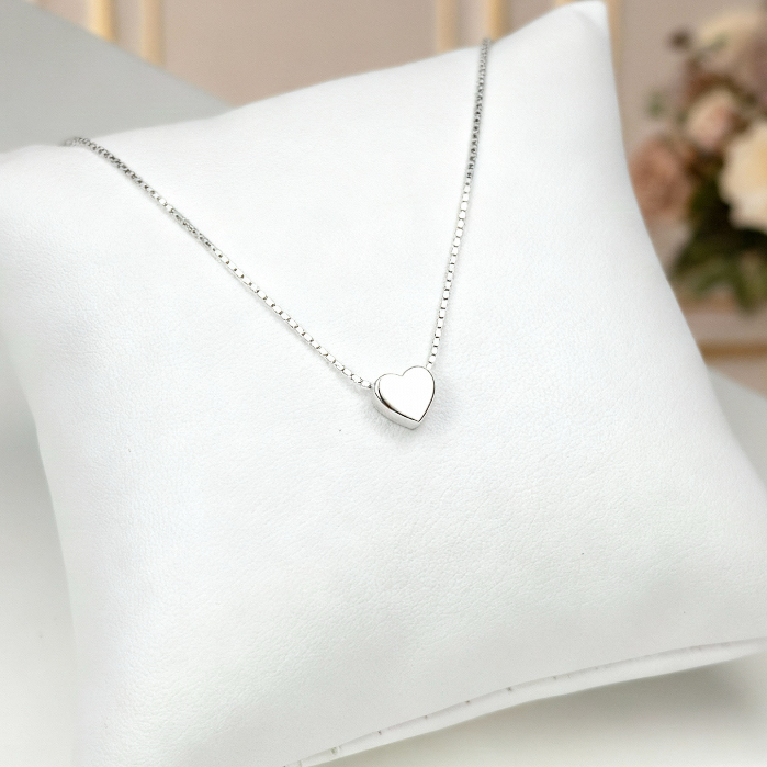 Colar Veneziana Coração Banhado em Prata 925 em Oferta na Shopee