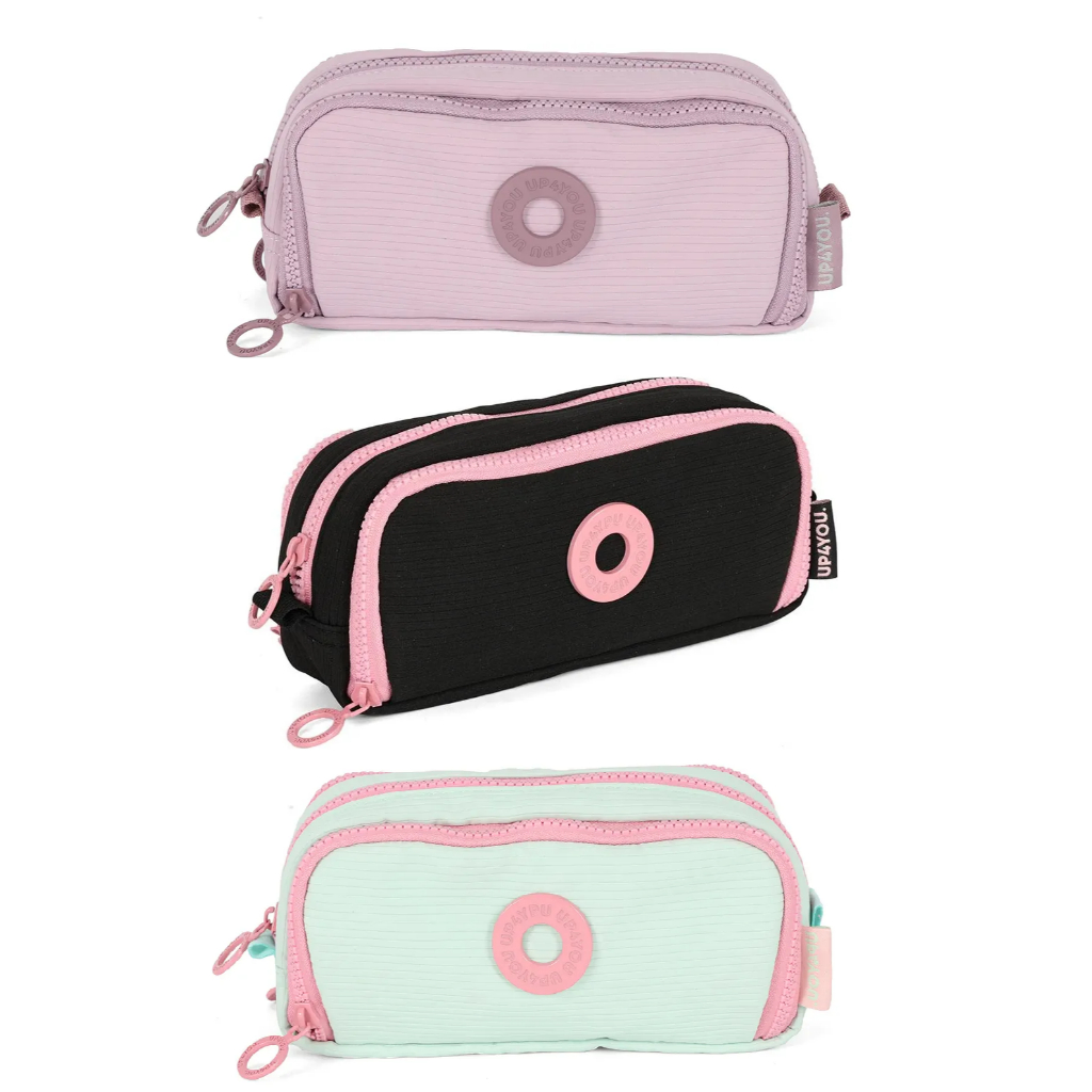 Estojo Triplo Juvenil Médio Luara Up4you Cor Verde Verde By Luara ET49486UP0100UN em Oferta na Shopee