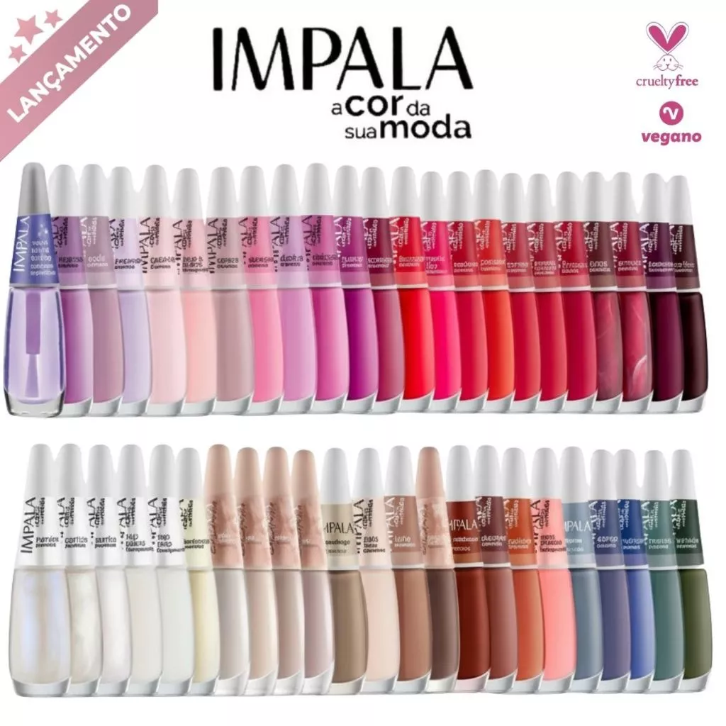 Kit 30 Esmalte Impala Cores Sortidas Sem Repetição Atacado Manicure Pedicure — imagem 1