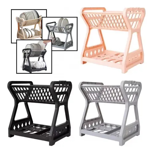 Escorredor De Louça Cozinha Pratos E Talheres Plastico Top Casa Organizador Multiuso em Plástico