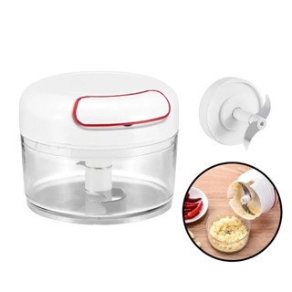 Processador de Alimentos Triturador Manual 2 Lâminas Inox Picador de Legumes Cozinha