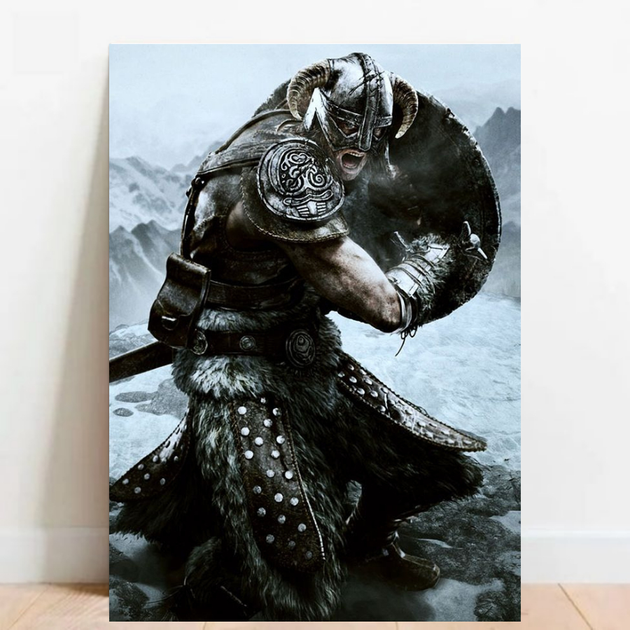 Quadro placa Decorativa game geek Mapa Elder Scrolls Skyrim videos games 015