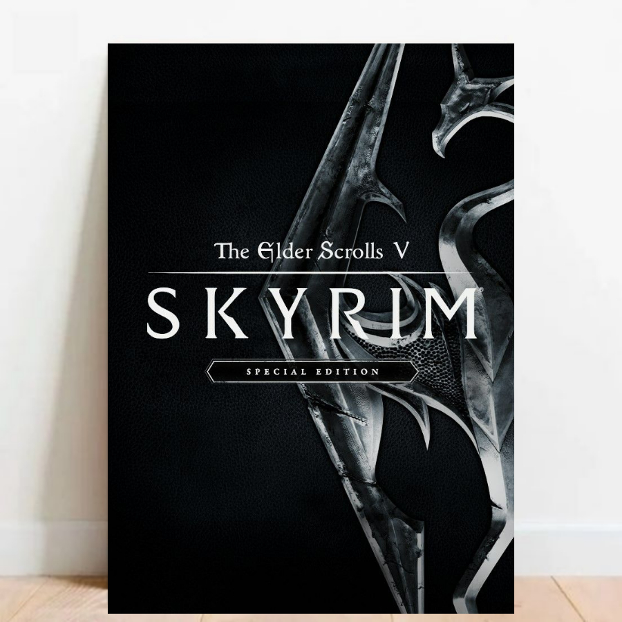 Quadro placa Decorativa game geek Mapa Elder Scrolls Skyrim videos games 014