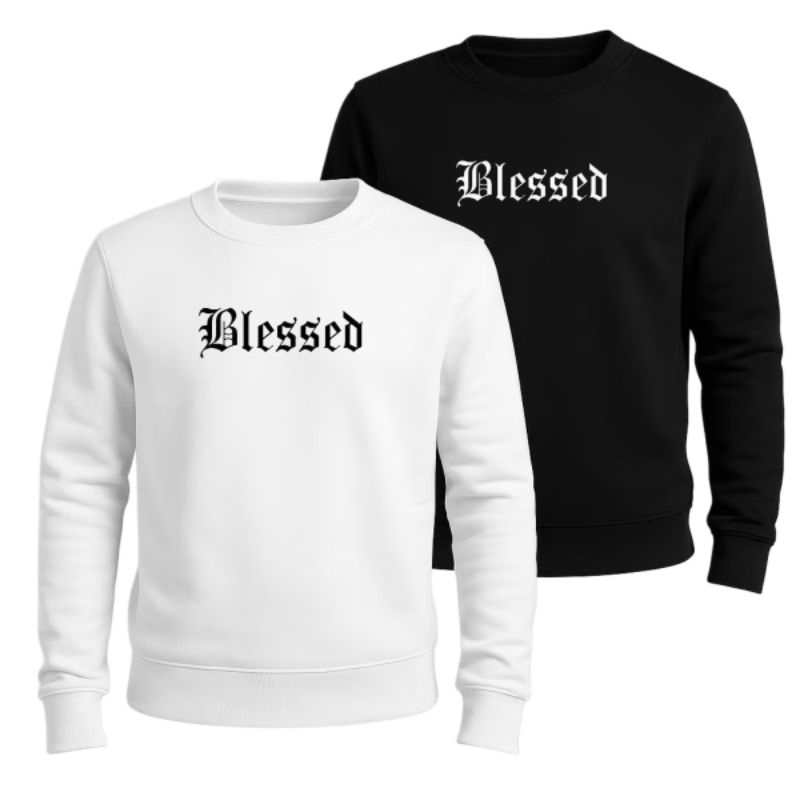 KIT DUAS BLUSAS DE MOLETOM BLESSED SUÉTER DE FRIO  MASCULINO