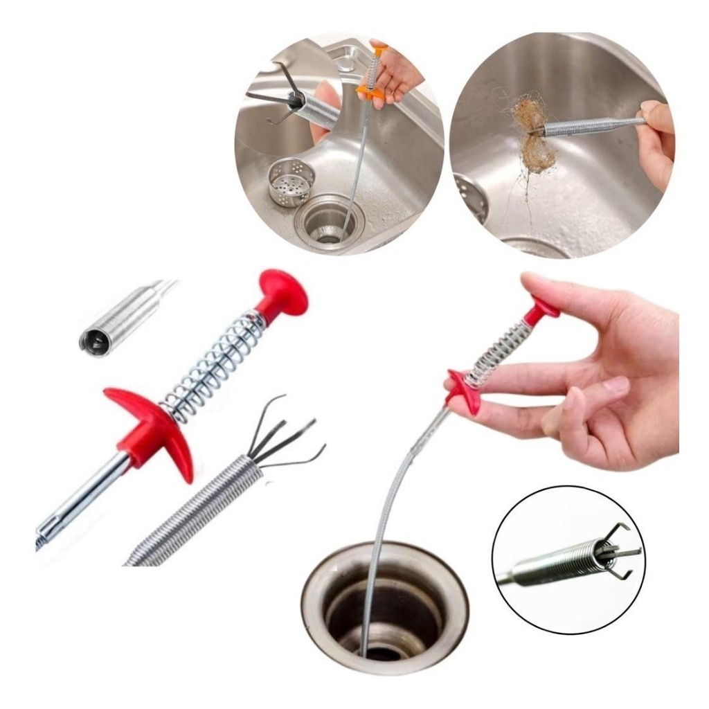 Garra de Limpeza Multifuncional Desentupidor Limpador de Pias Canos e Ralos 1,6/2 Metros com Garra em Oferta na Shopee