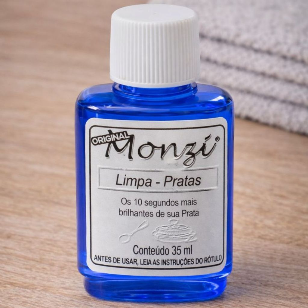 Limpa Jóias Prata Monzi 35ml Original Azul Limpa Joias