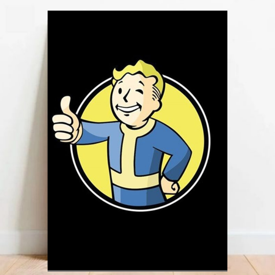 Quadro placa Decorativa game geek Fallout 76 4 rpg fps videos games 05