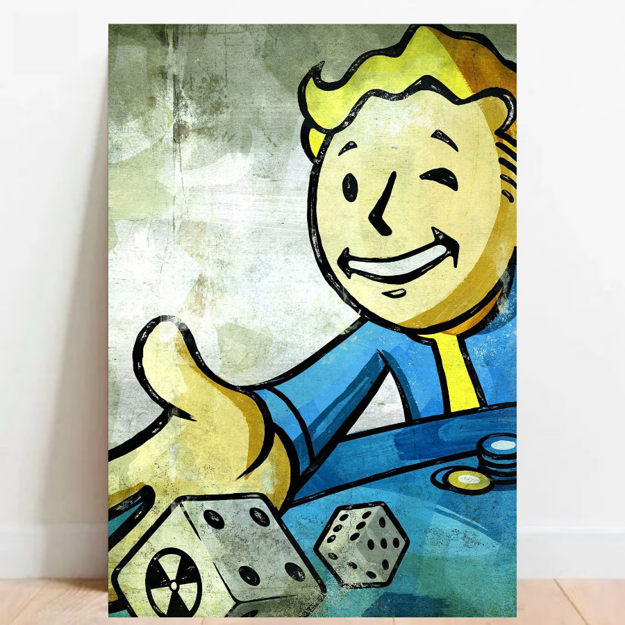 Quadro placa Decorativa game geek Fallout 76 4 rpg fps videos games 06