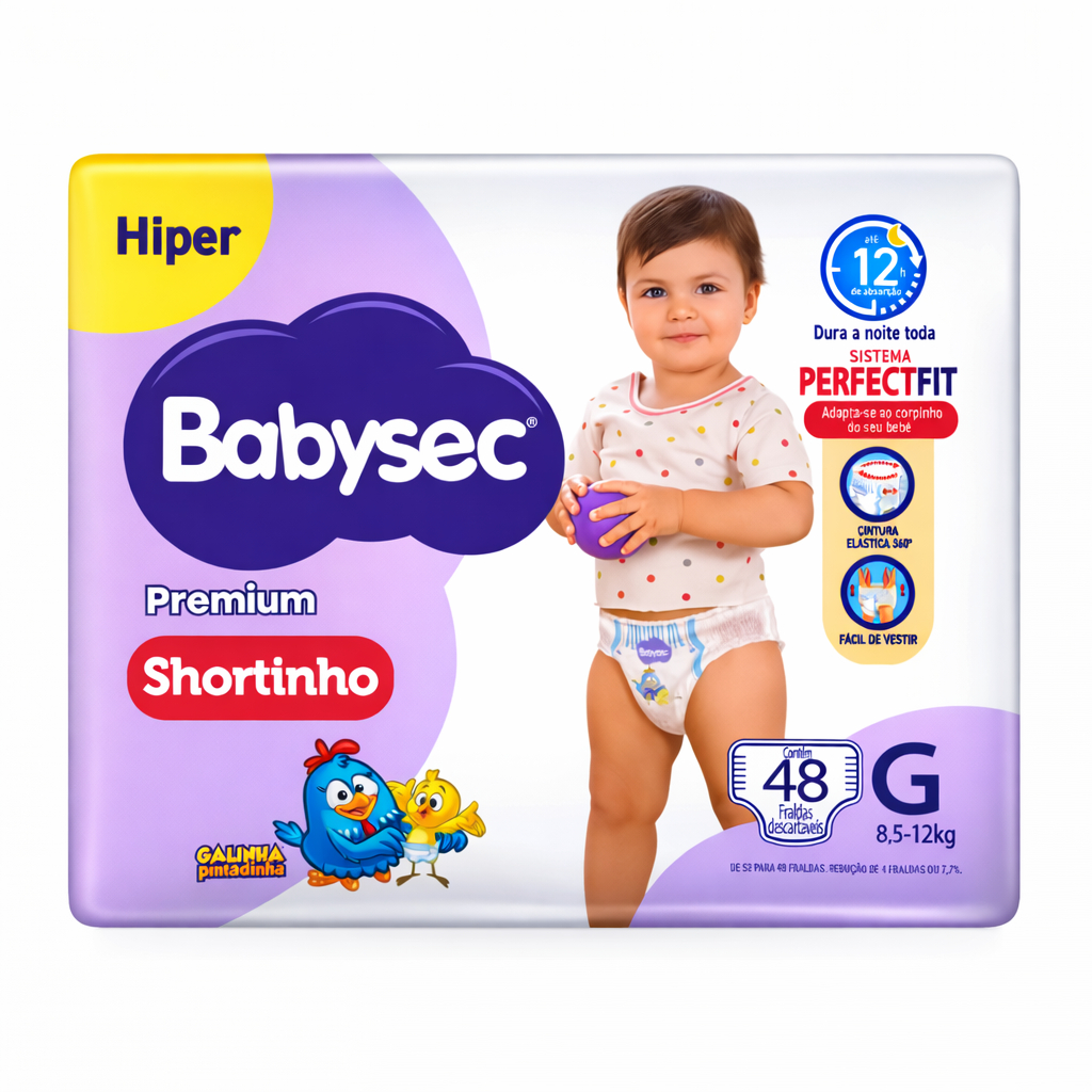 Fralda Babysec Premium Shortinho G 48un Hiper