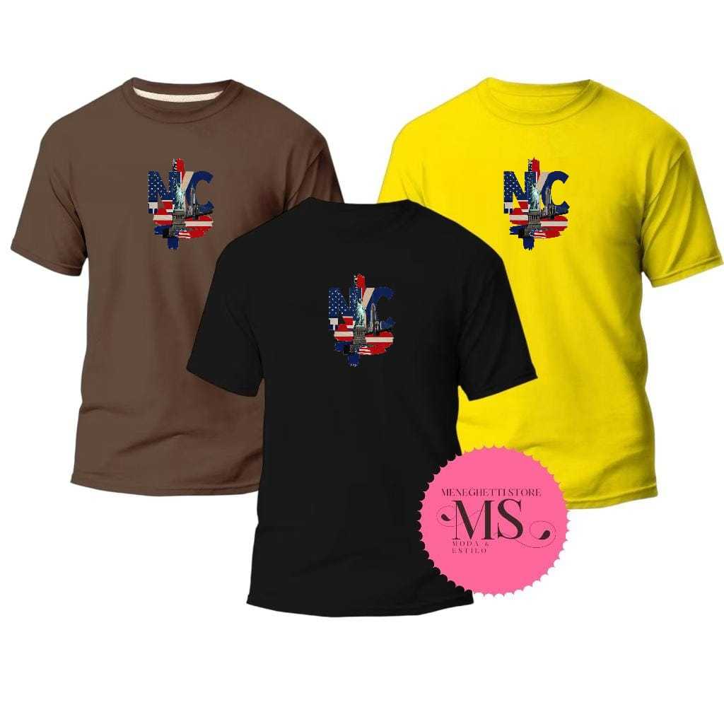 3 camisetas kit em promoção masculino verão dia a dia camisas 100% algodão gola redonda em Oferta na Shopee