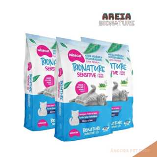 Areia Higiênica Bionature Sensitive Grãos Finos 100% Natural em Oferta na Shopee