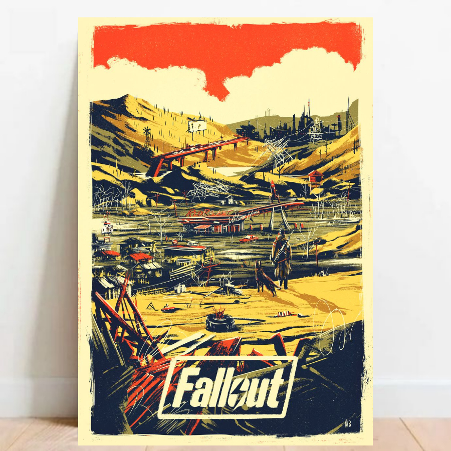 Quadro placa Decorativa game geek Fallout 76 4 rpg fps videos games 014