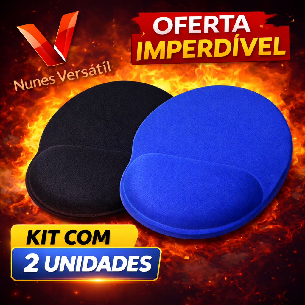 2x Mousepad Ergonômico Gamer Com Apoio De Punho Pulso Mouse Pad Ergonomico Confortável