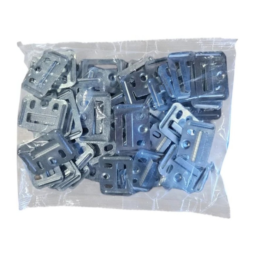 Kit 50 Clips - Presilha De Metal Para Painel Ripado Wpc em Oferta na Shopee