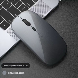 Mouse Sem Fio Recarregável Bluetooth Silencioso 2.4G 1600 DPI USB