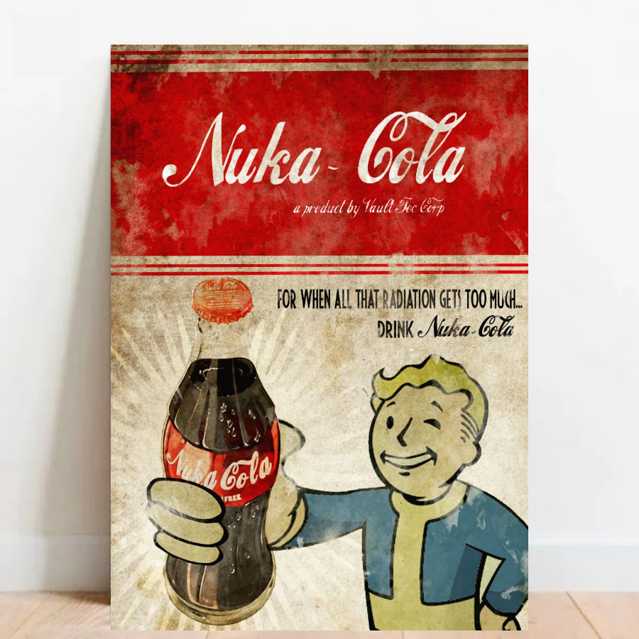 Quadro placa Decorativa game geek Fallout 76 4 rpg fps videos games 019
