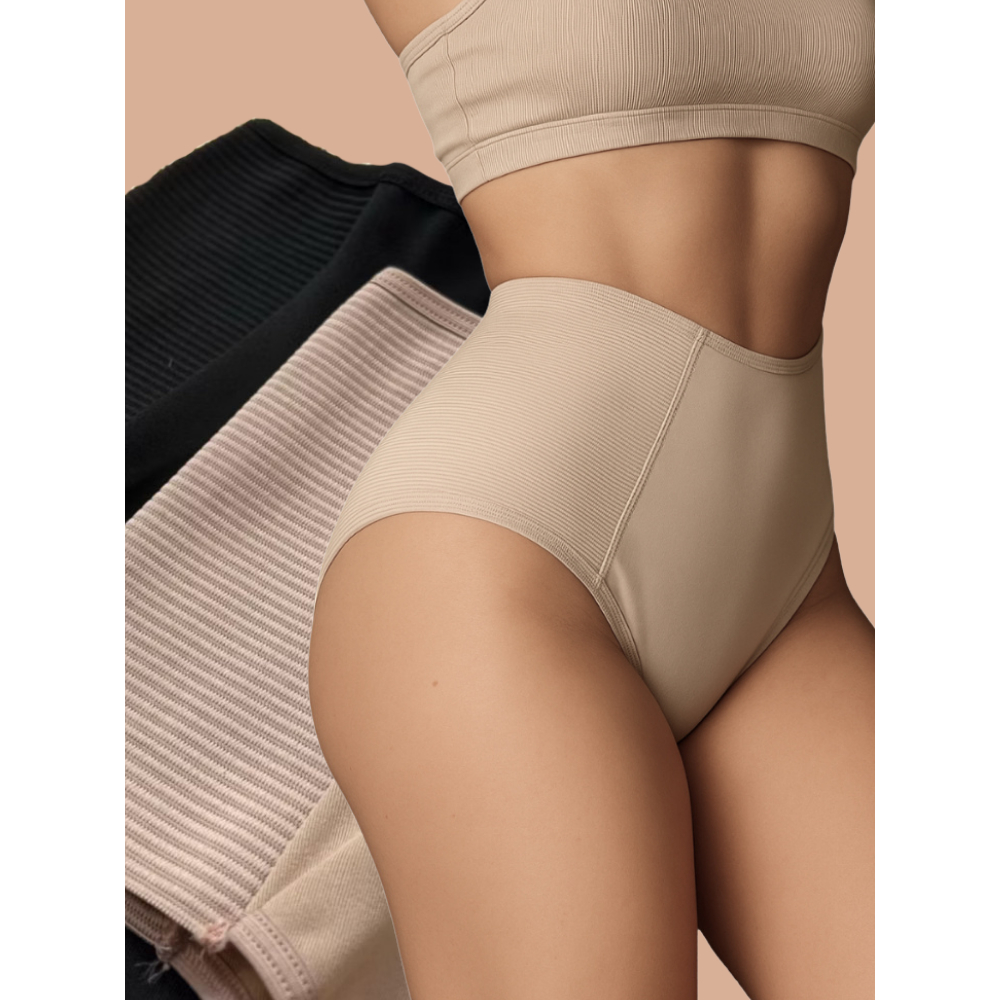 Kit 4 Calcinhas Modeladora Segura Barriga Suplex Pós Parto Compressão Cinta
