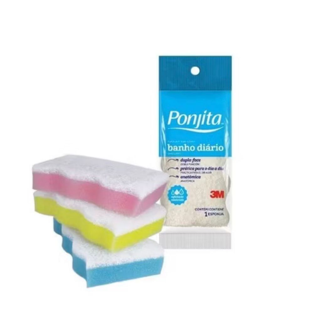 Esponja De Banho Diário 3M Ponjita 1 Unidade
