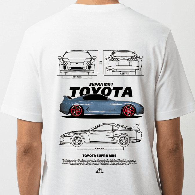 Camiseta Toyota Supra Vintage 90s Algodão Confortável Estilo Retrô Camiseta masculina