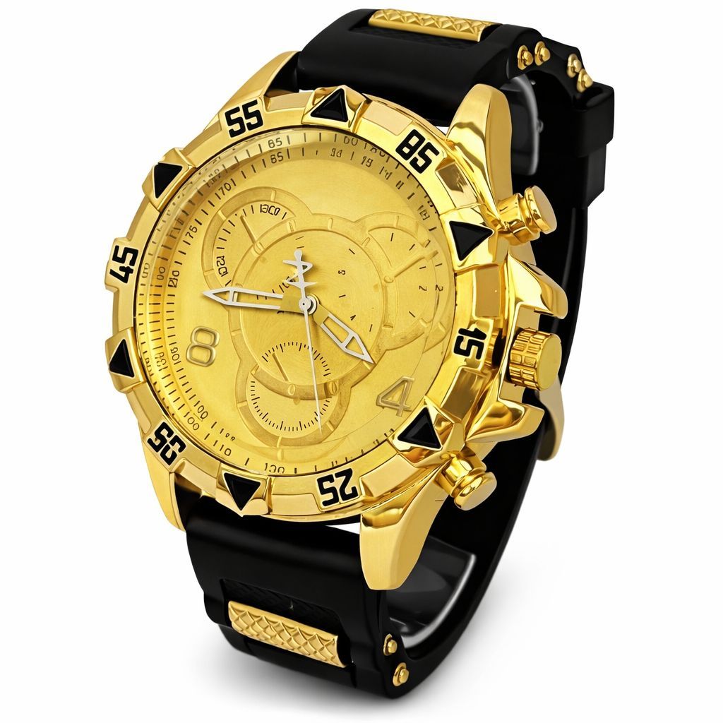 Relogio Original Masculino Banhado a Ouro em Oferta na Shopee