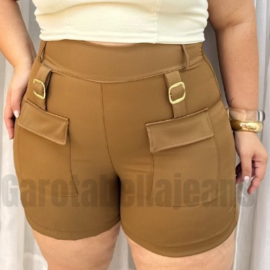 Short Social Plus Size Feminino Alfaiataria GG Moda Feminina Tamanho 46 ao 52 em Oferta na Shopee