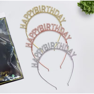tiara happy birthday feliz aniversario de metal festa aniversariante em Oferta na Shopee
