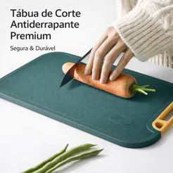 Tábua de Corte Retangular Antibacteriana À Prova De Mofo Com Alça Anti-rachaduras Cozinha