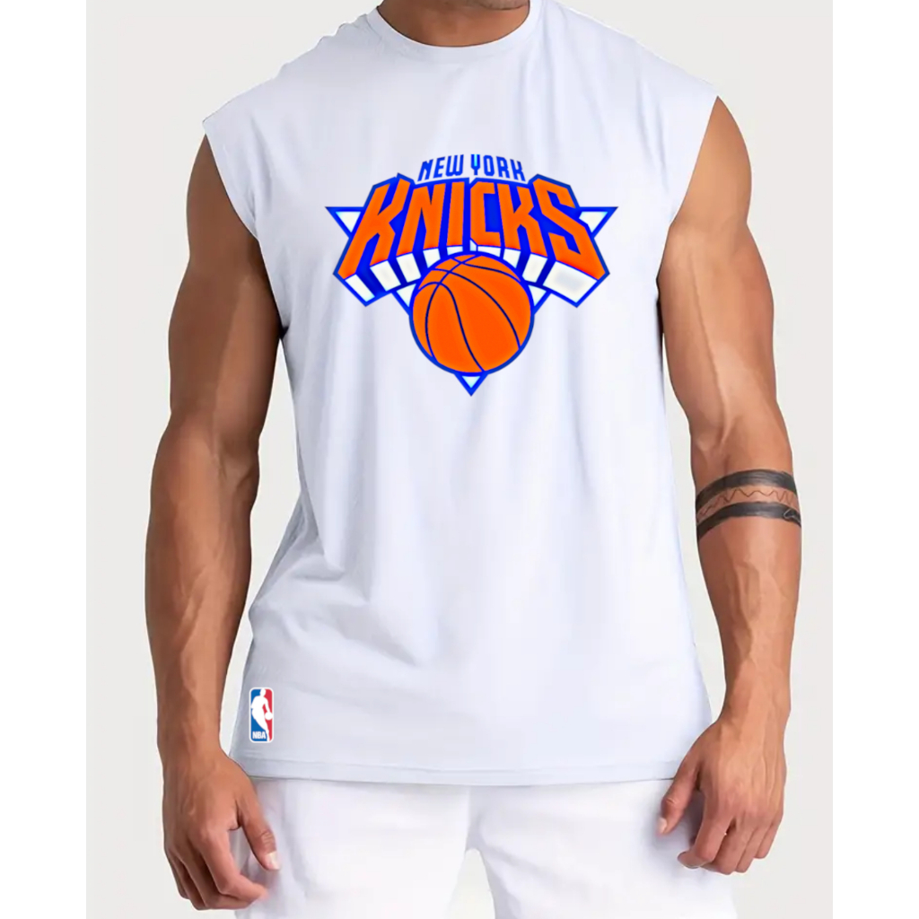 Regata oversized masculina Knicks streetwear NBA basquete