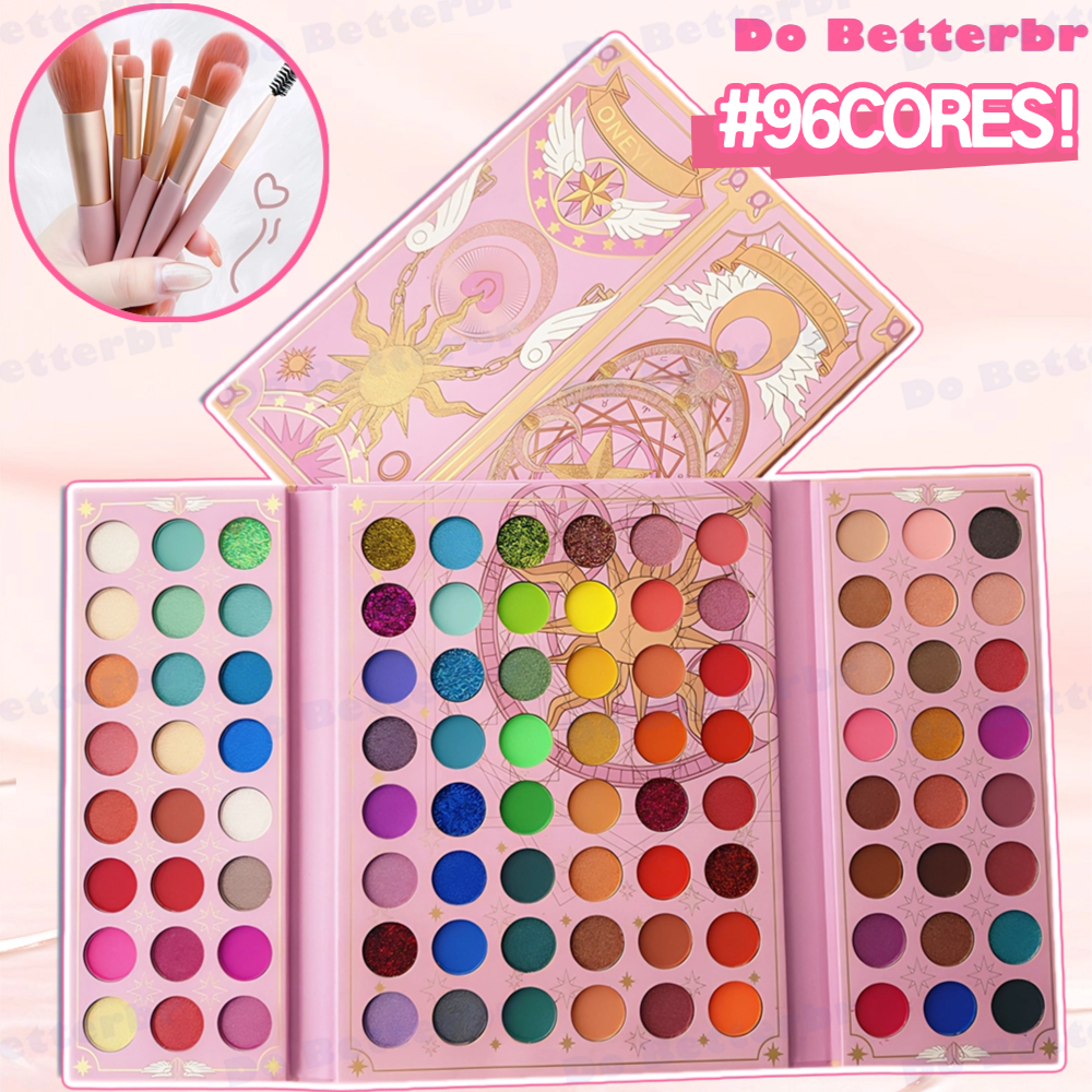 Paleta De Sombra De Olho Em 96 Cores Perolada / Fosca / Com Glitter / Longa Duração expirado até pelo menos 2031 em Oferta na Shopee