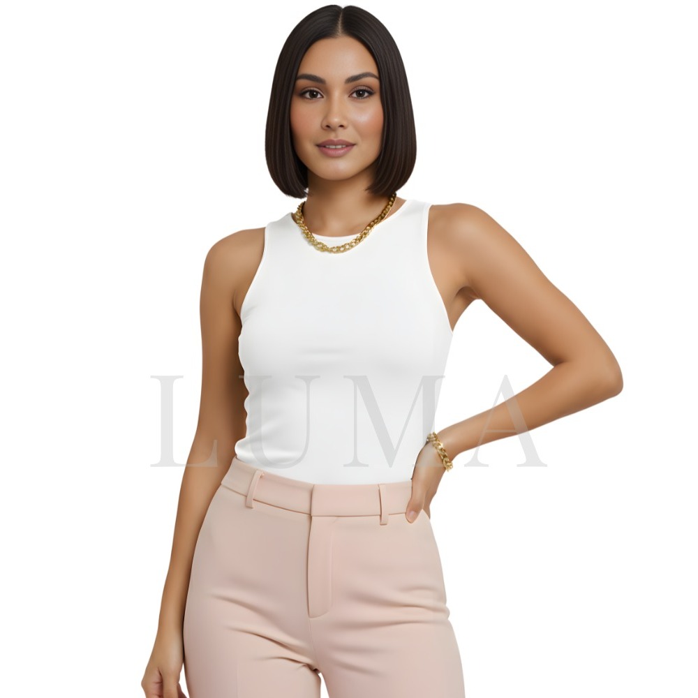 Regata Casual Basica Suplex Premium Duplo forro frente e costa Blusa Feminina Blogueira Outono Inverno