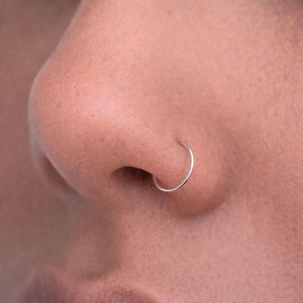 Piercing Argola Nariz 8mm em Prata 925