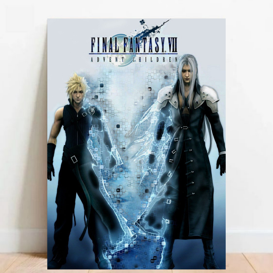 Quadro Placa decorativa geek Final Fantasy VII RPG aventura Game video game a2 60x40cm 04