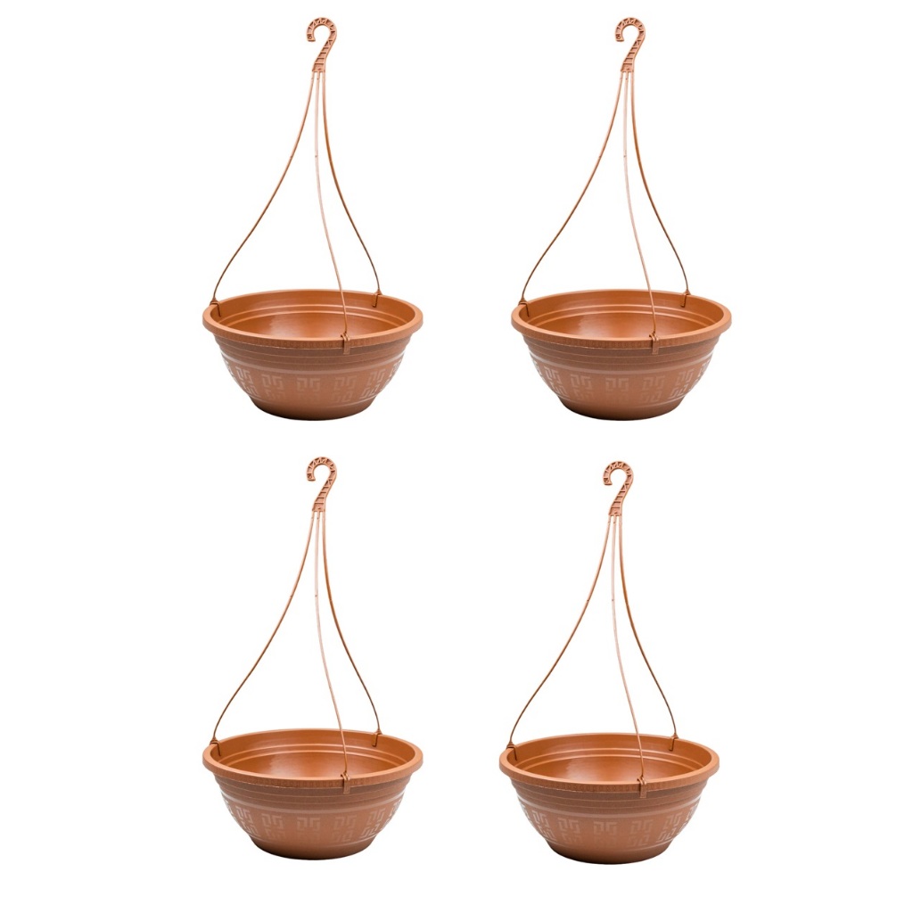 Vaso 6 litros com alça de 50 cm - kit com 4 , 5, 6, 8 nas cores preto, terracota e café