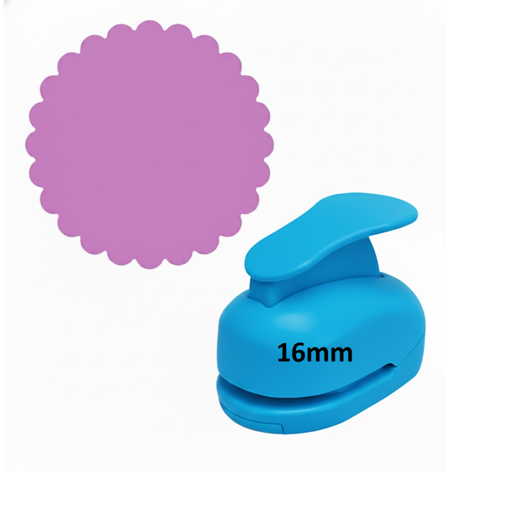 Kit Perfurador Cortador De Papel E Eva - Círculo Escalope/Escalopado 16mm + 25mm