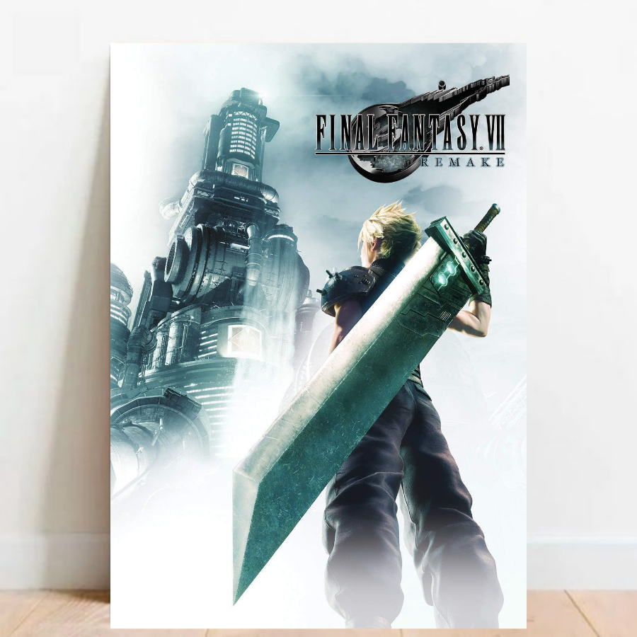 Quadro Placa decorativa geek Final Fantasy VII RPG aventura Game video game a2 60x40cm 05