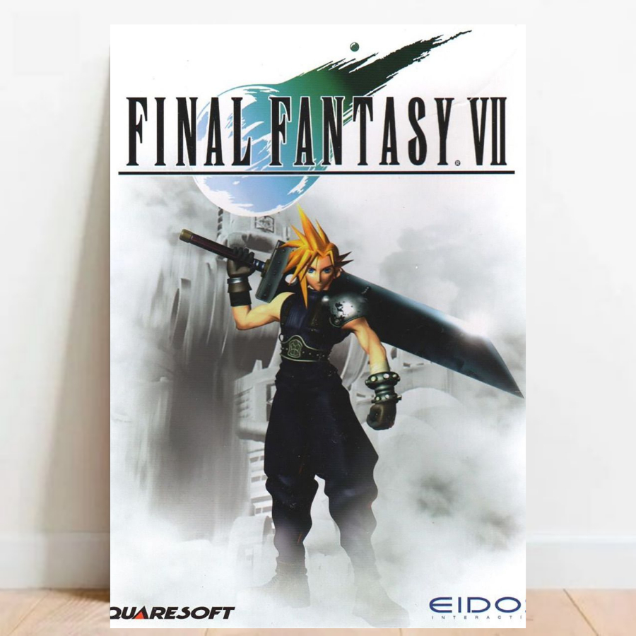 Quadro Placa decorativa geek Final Fantasy VII RPG aventura Game video game a2 60x40cm 018