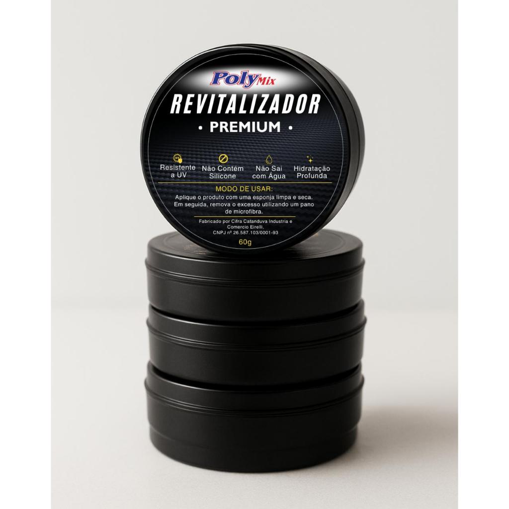 Kit 2 Ceras Revitalizadora De Plástico, Para Choque, Couro - Polymix