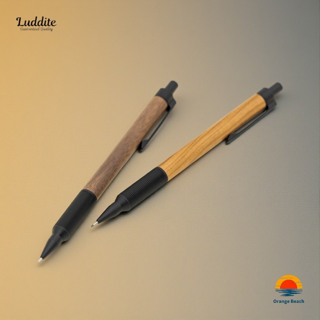 Lápis Mecânico Luddite EverDraw Wood 0.5mm/de Madeira Japonesa/Profissional/Luxo