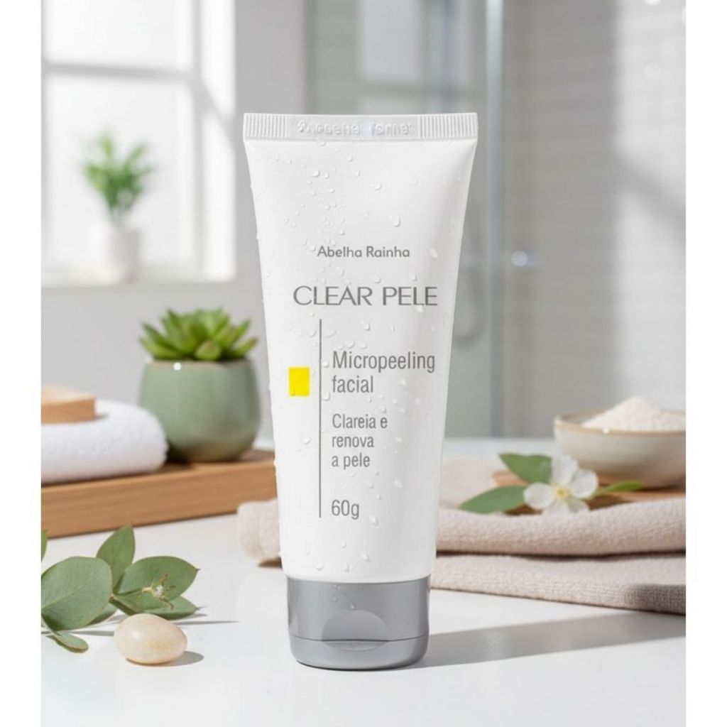 Clear Pele Micropeeling Facial Clareia e Renova a Pele 60g Fps em Oferta na Shopee