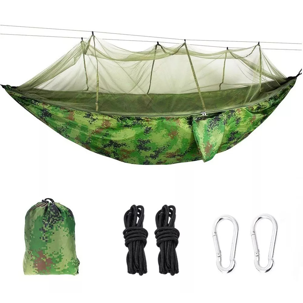 Rede De Dormir Descanso Com Mosquiteiro Camping 300kg Acampamento ao ar livre pesca ao ar livre em Oferta na Shopee
