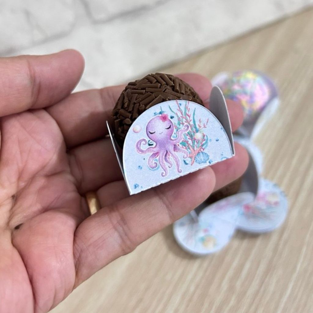 Kit Forminhas Fundo do Mar Menina-PRONTA ENTREGA-Modelo 4 pétalas-Lembrancinha para festas-aniversários em Oferta na Shopee